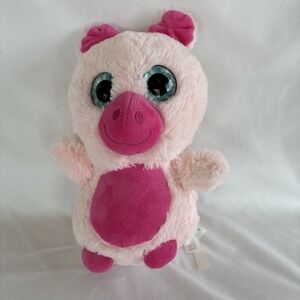 Nanco Plump Pal Pink Pig 10-Inch Plush Stuffed Animal with Blue Glitter Eyes